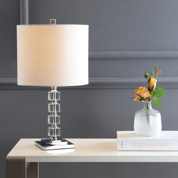 Barnard 22" LED Crystal/Metal Table Lamp - JONATHAN Y